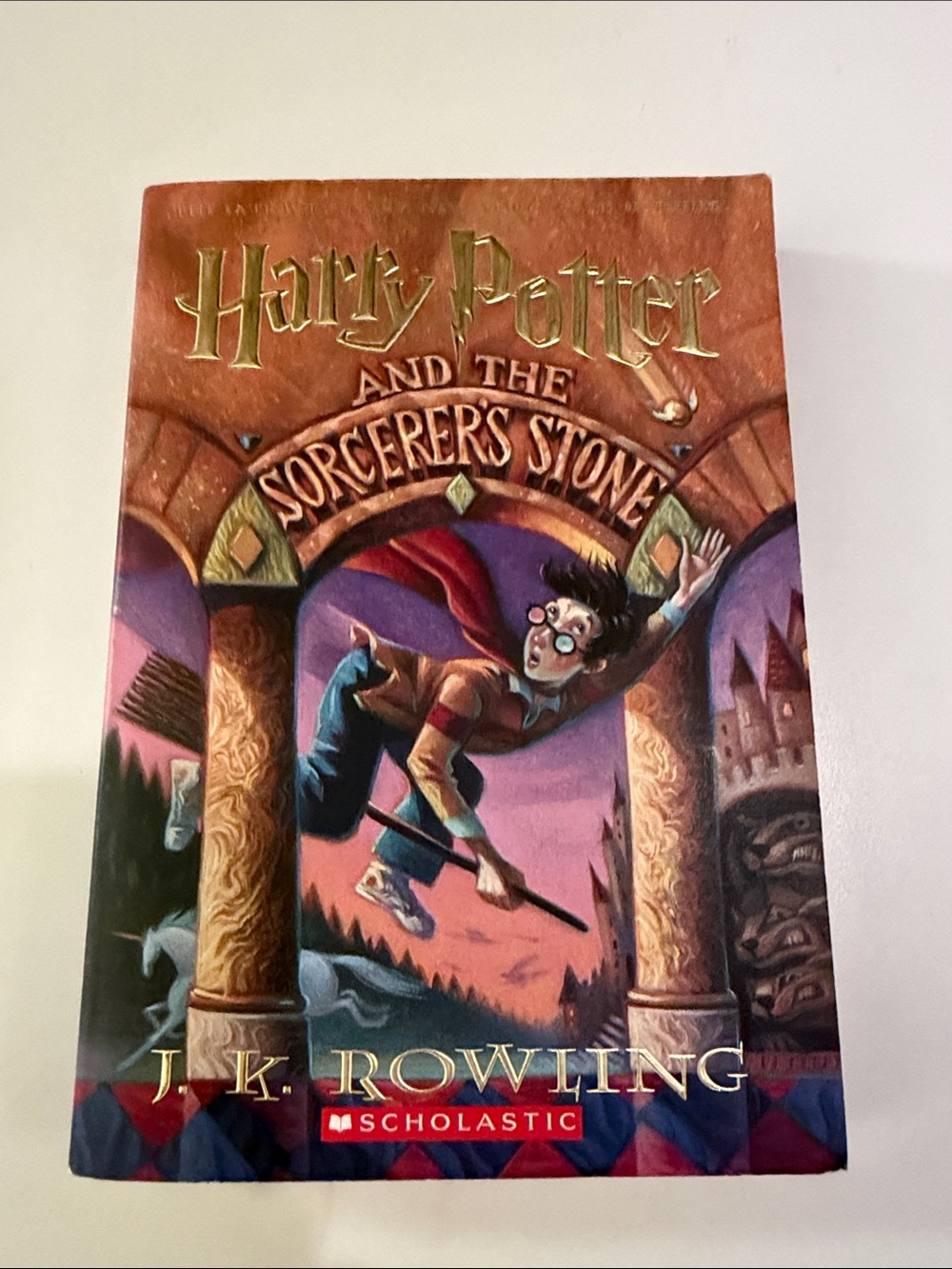 Scholastic Harry Potter and the Sorcerer's Stone - Red, Purple Cover
